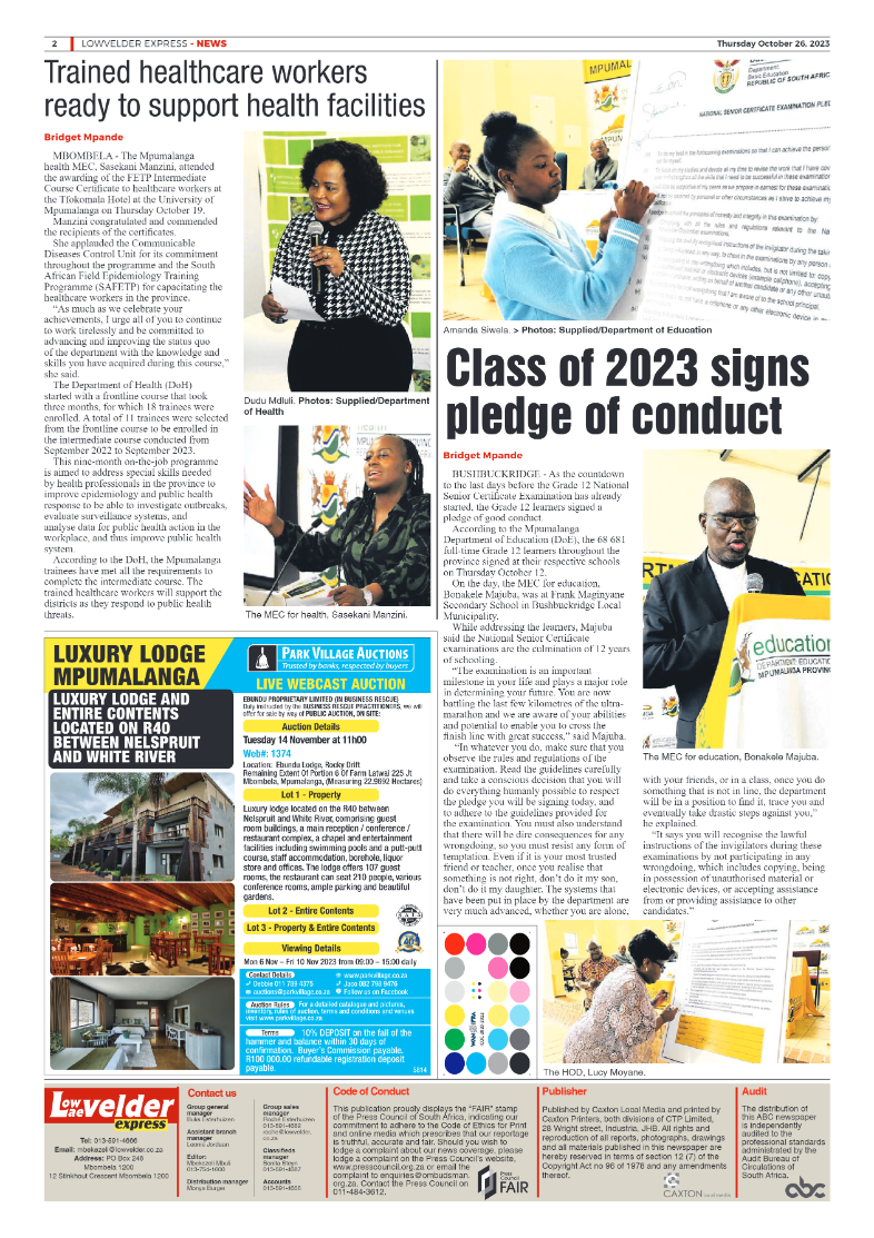 Lowvelder Express 26 October 2023 page 2