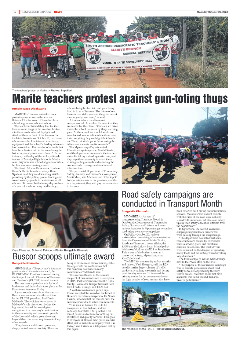 Lowvelder Express 26 October 2023 page 4