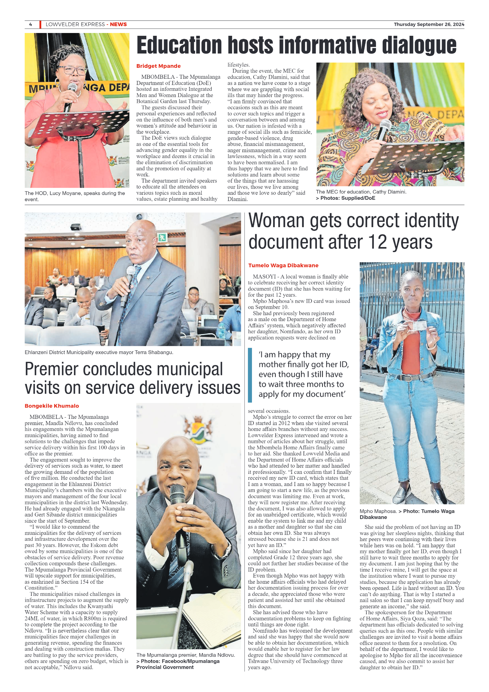 Lowvelder Express 26 September 2024 page 4