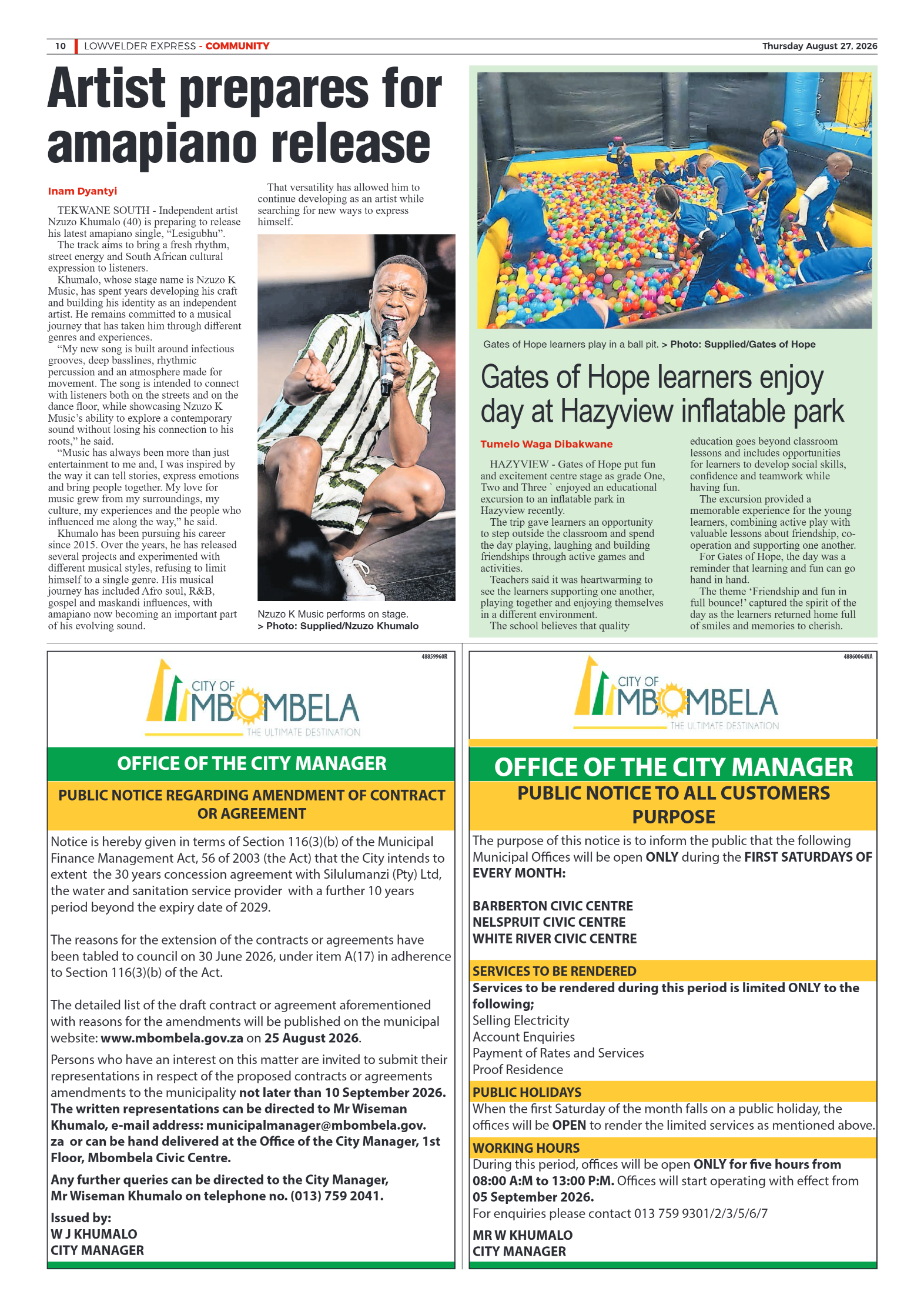 Lowvelder Express 27 August 2026 page 10