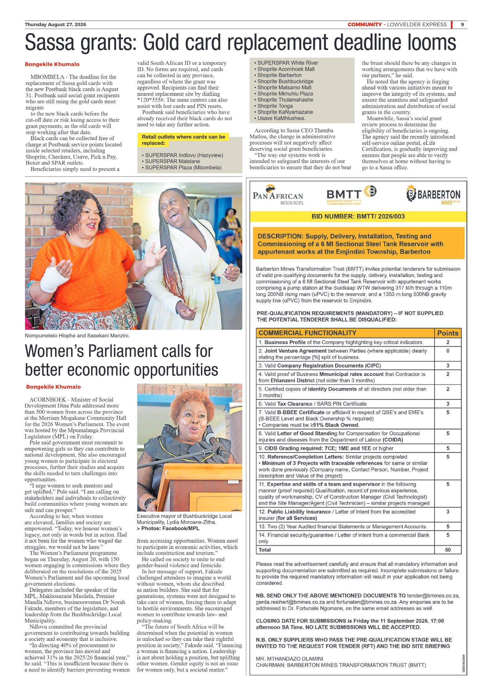 Lowvelder Express 27 August 2026 page 9