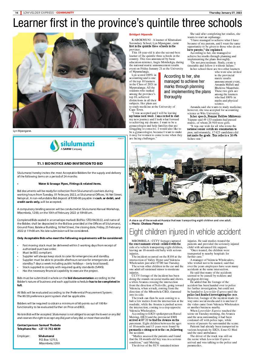 Lowvelder Express 27 January 2022 page 16