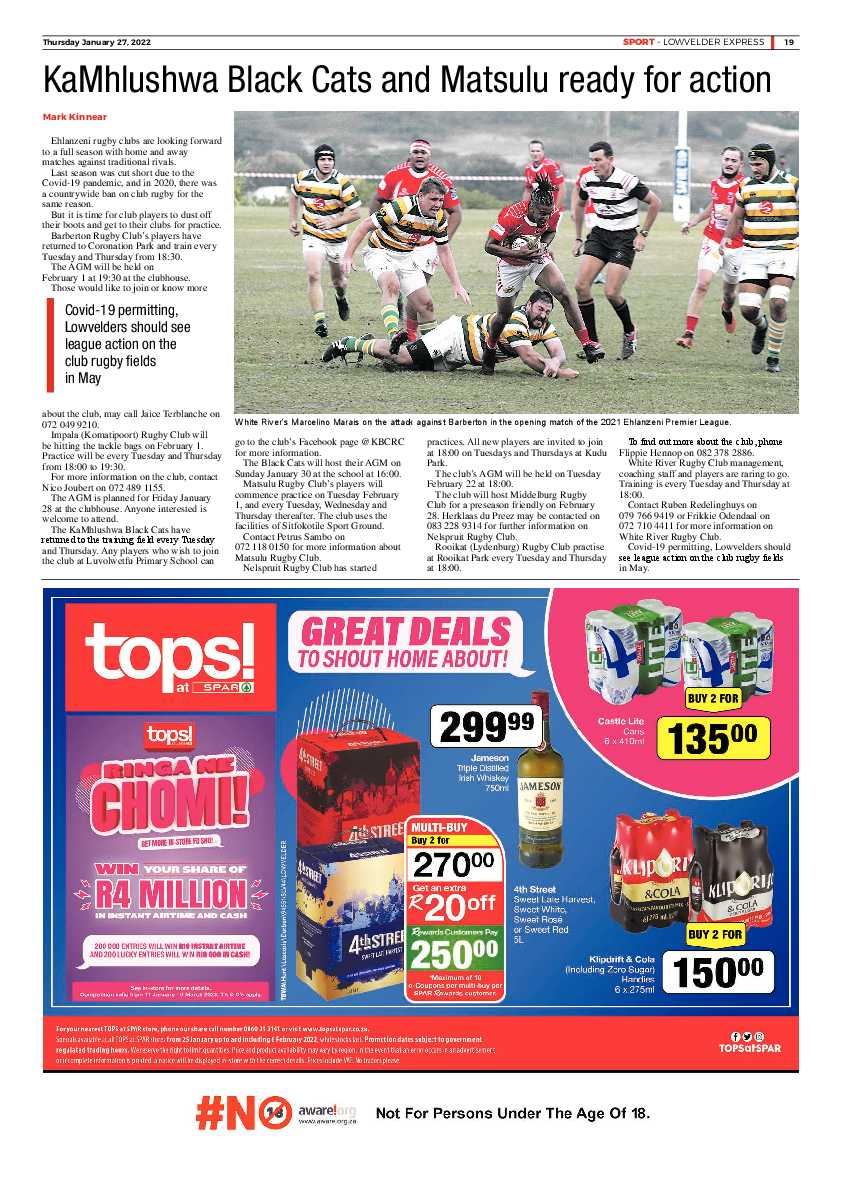 Lowvelder Express 27 January 2022 page 19