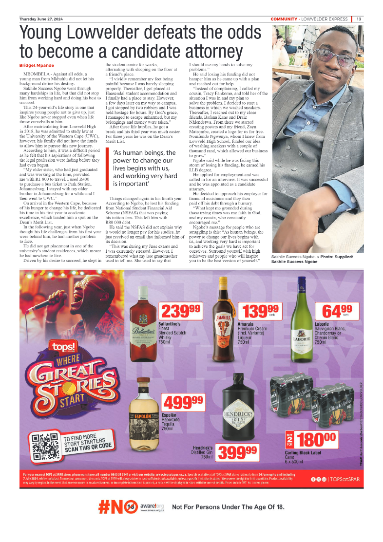 Lowvelder Express 27 June 2024 page 13