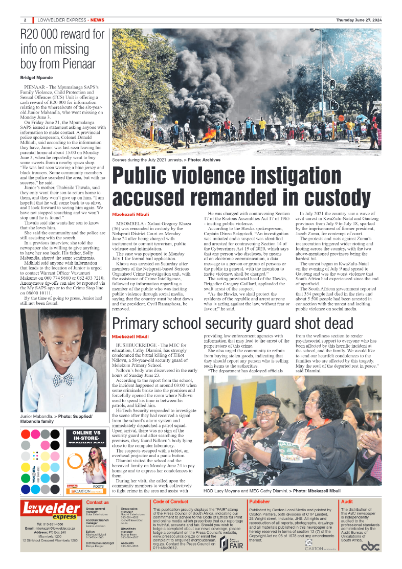 Lowvelder Express 27 June 2024 page 2