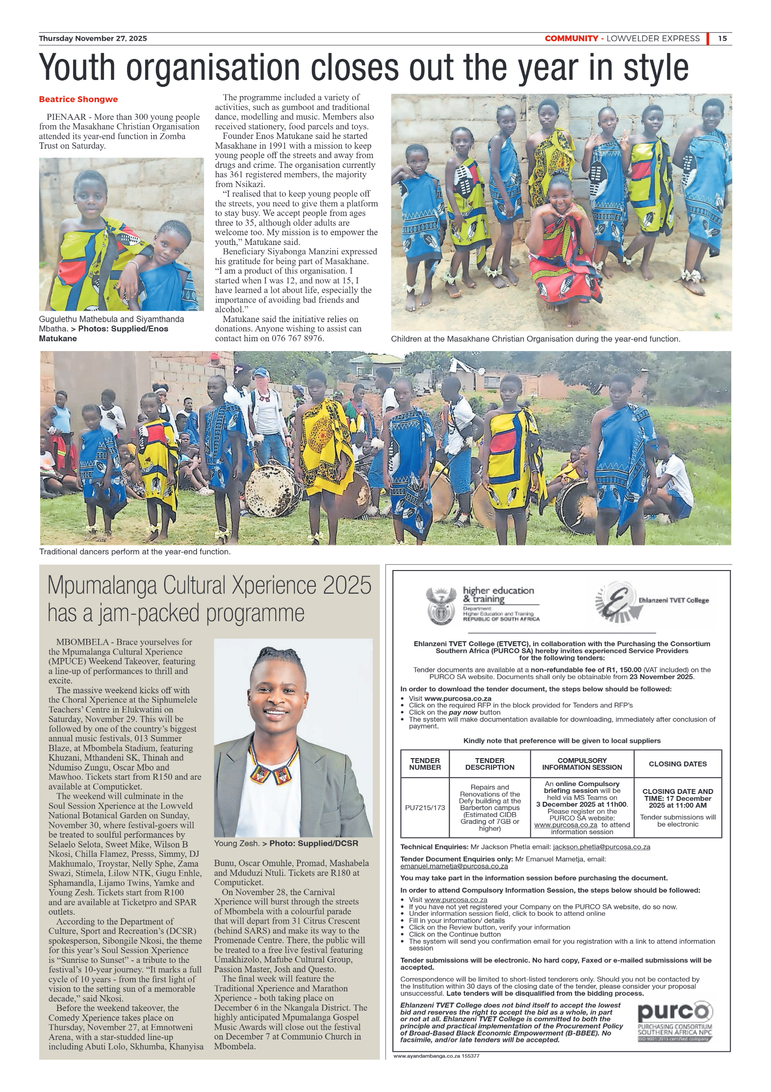 Lowvelder Express 27 November 2025 page 15