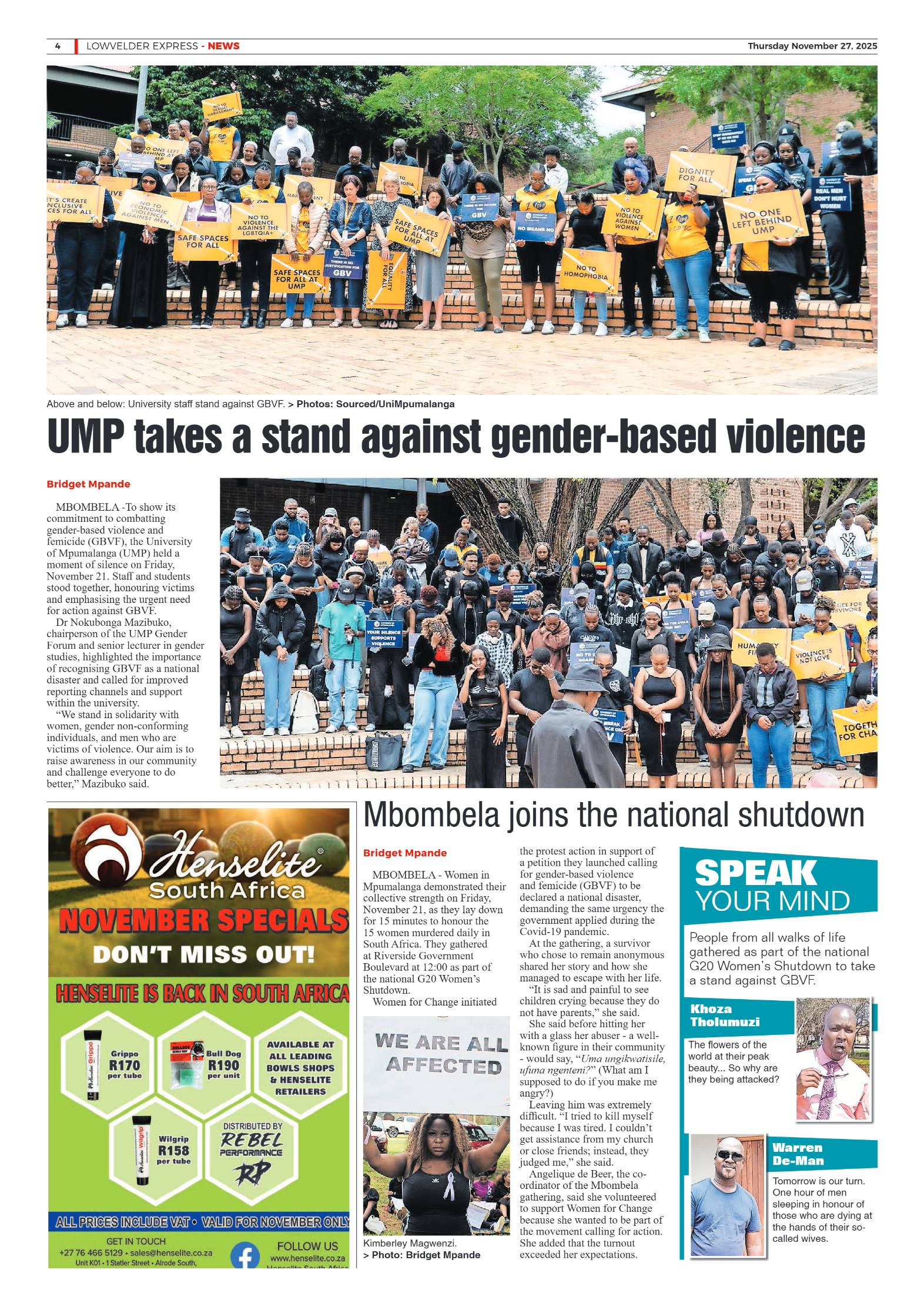 Lowvelder Express 27 November 2025 page 4