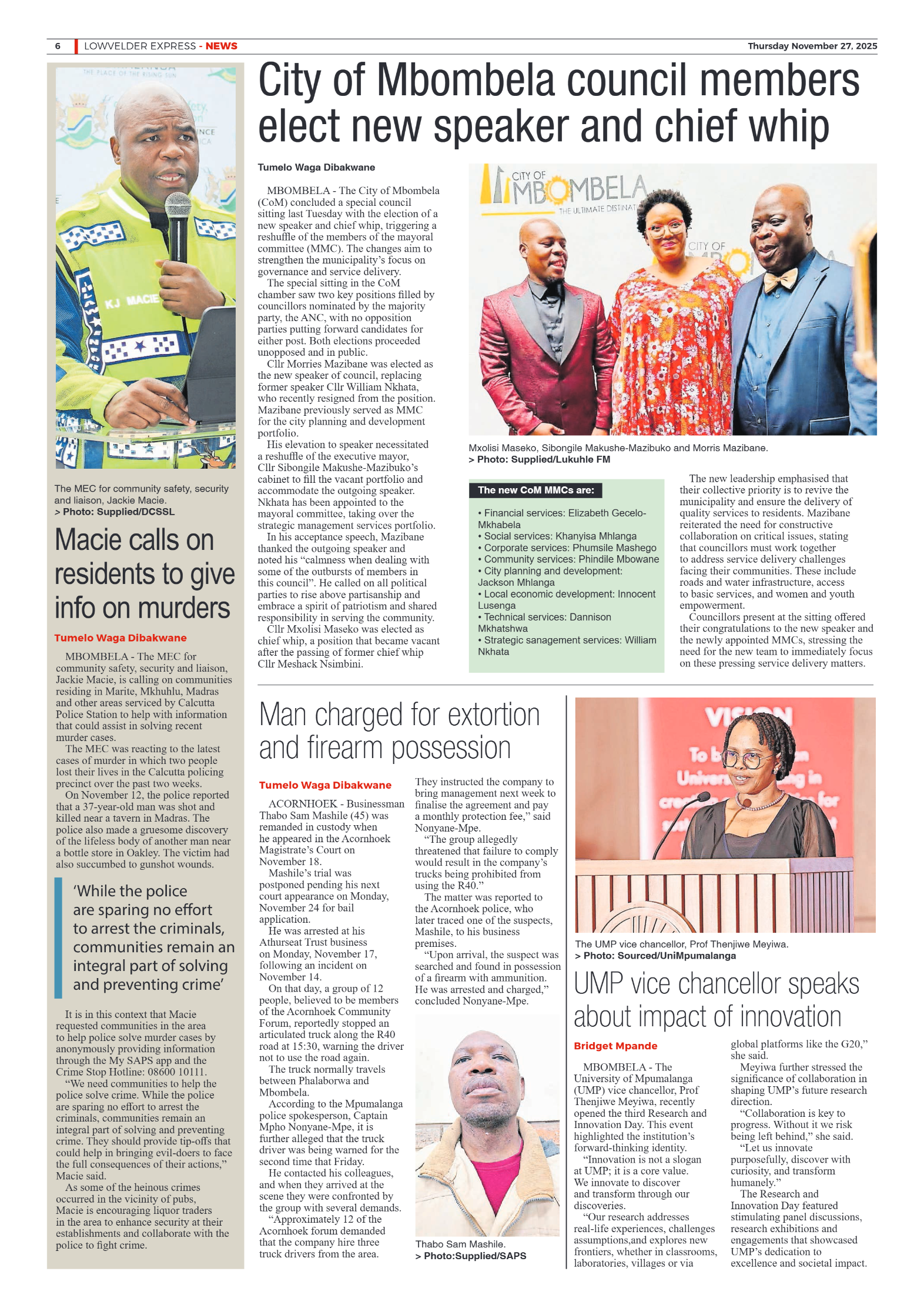 Lowvelder Express 27 November 2025 page 6