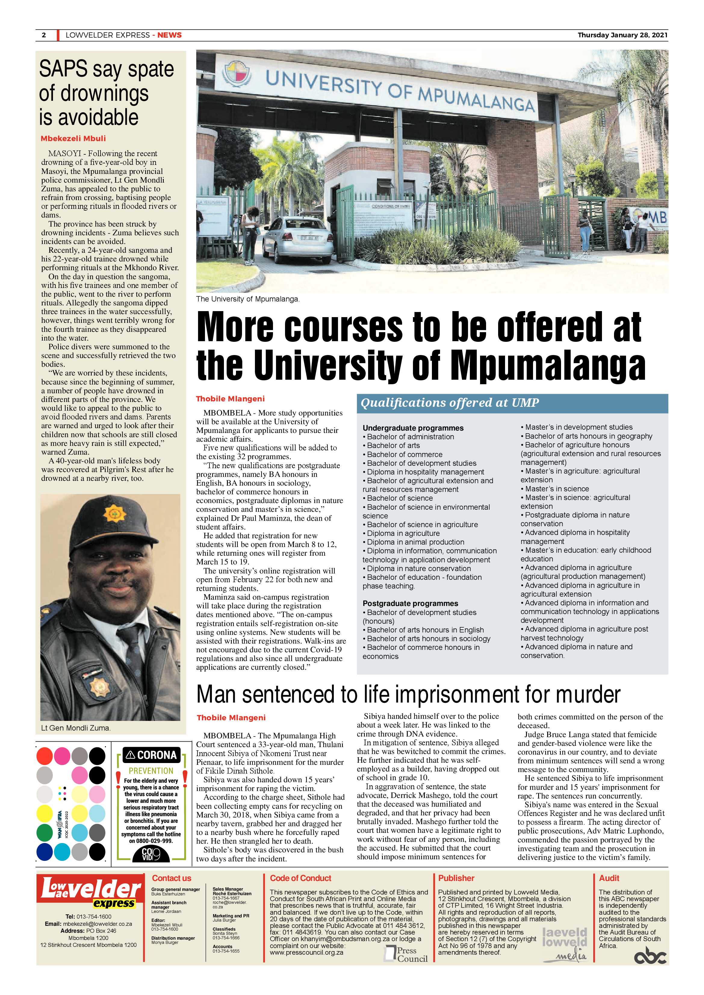 Lowvelder Express 28 January 2021 page 2
