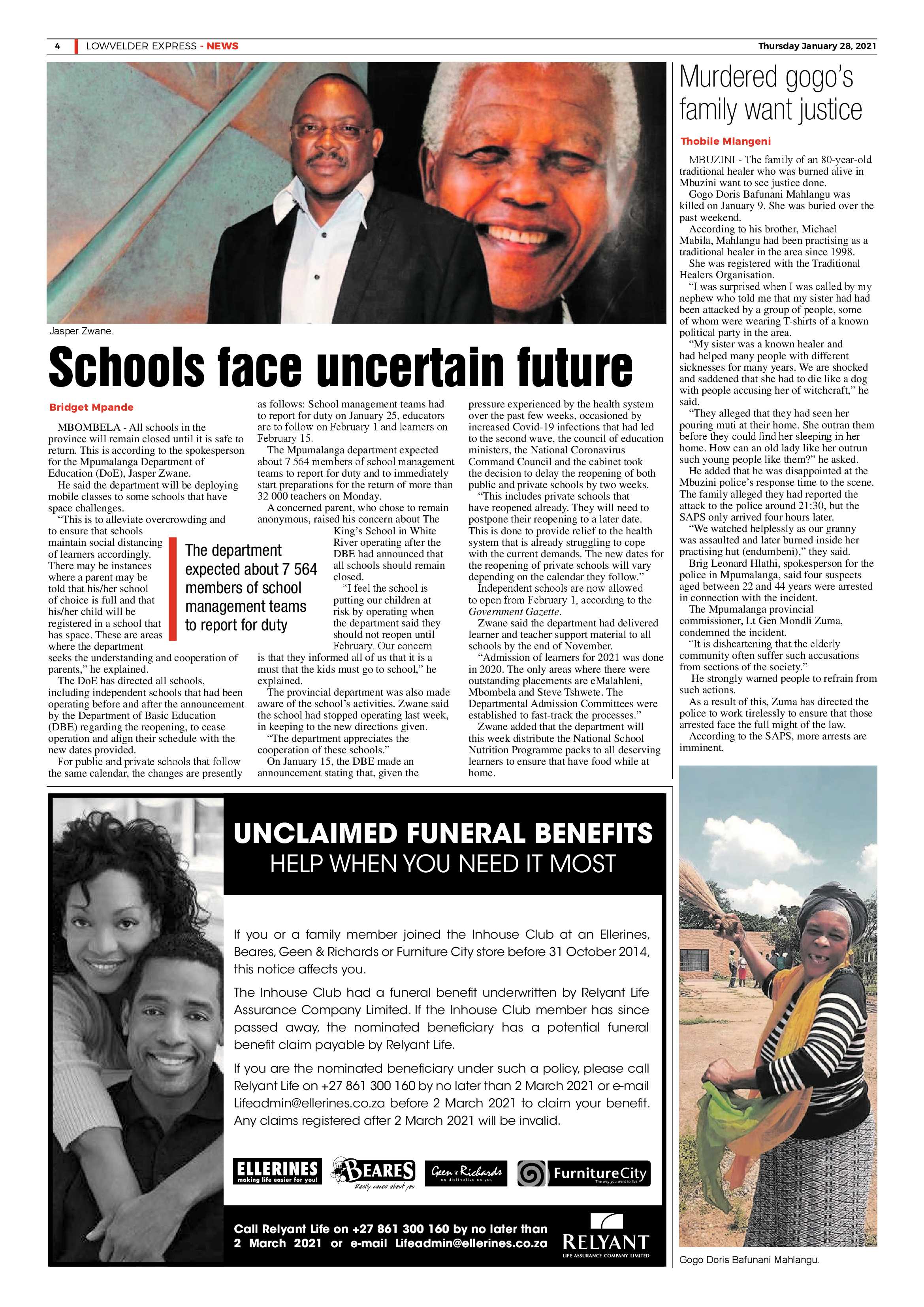 Lowvelder Express 28 January 2021 page 4