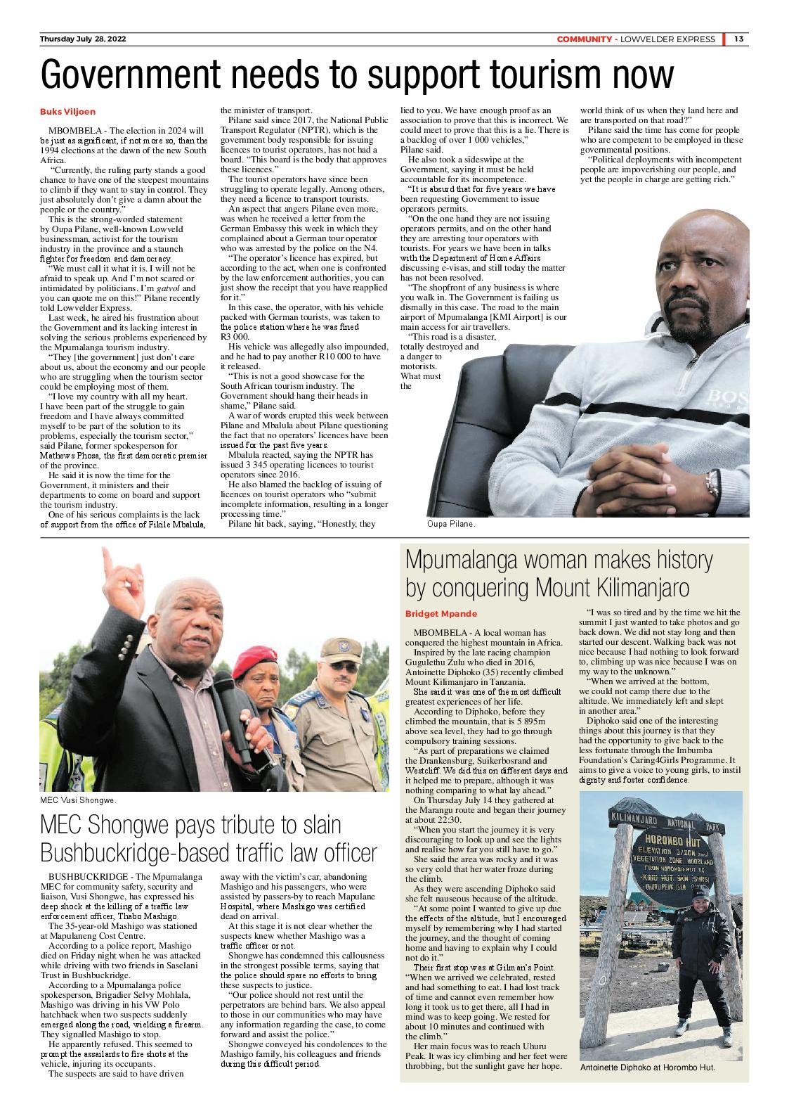 Lowvelder Express 28 July 2022 page 13