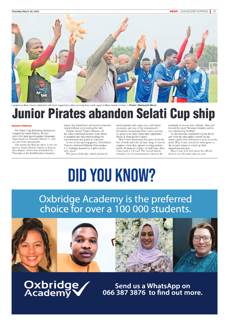 Lowvelder Express 28 March 2024 page 11