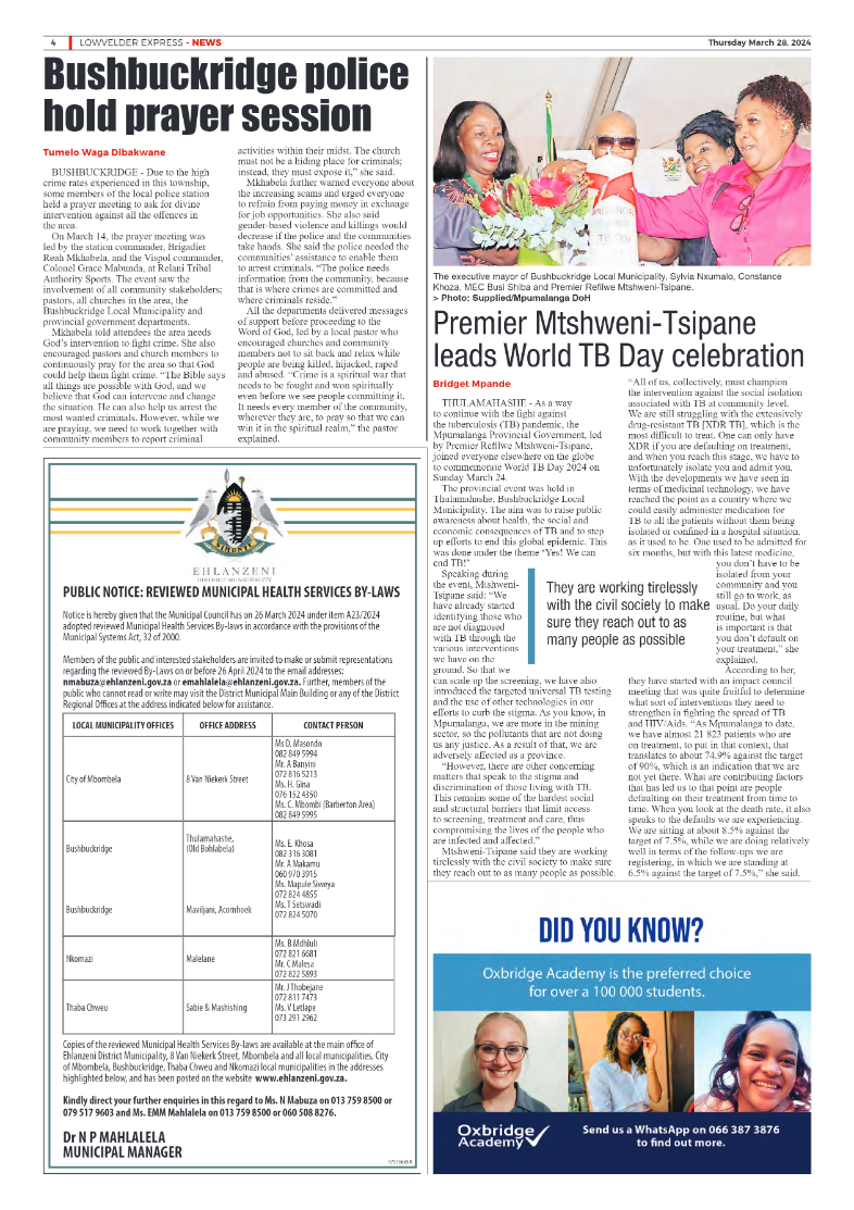 Lowvelder Express 28 March 2024 page 4