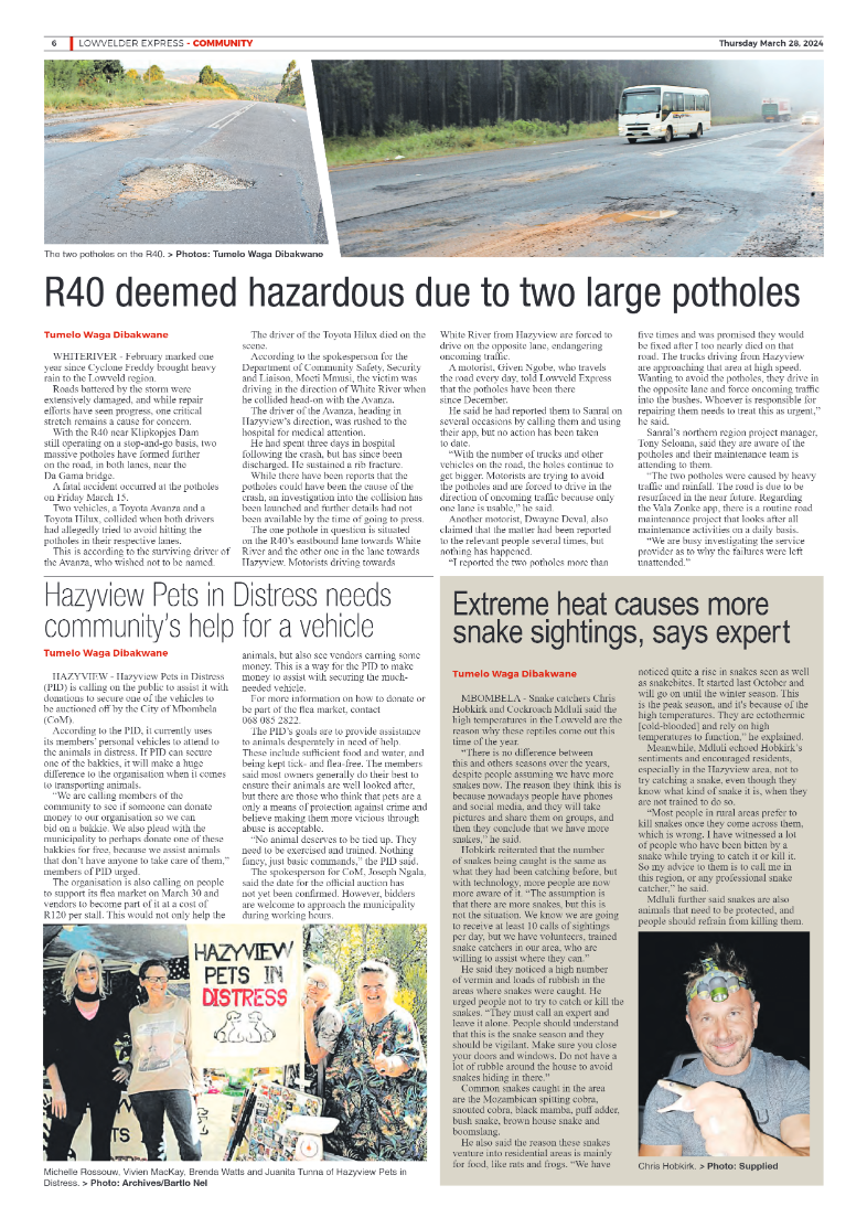 Lowvelder Express 28 March 2024 page 6