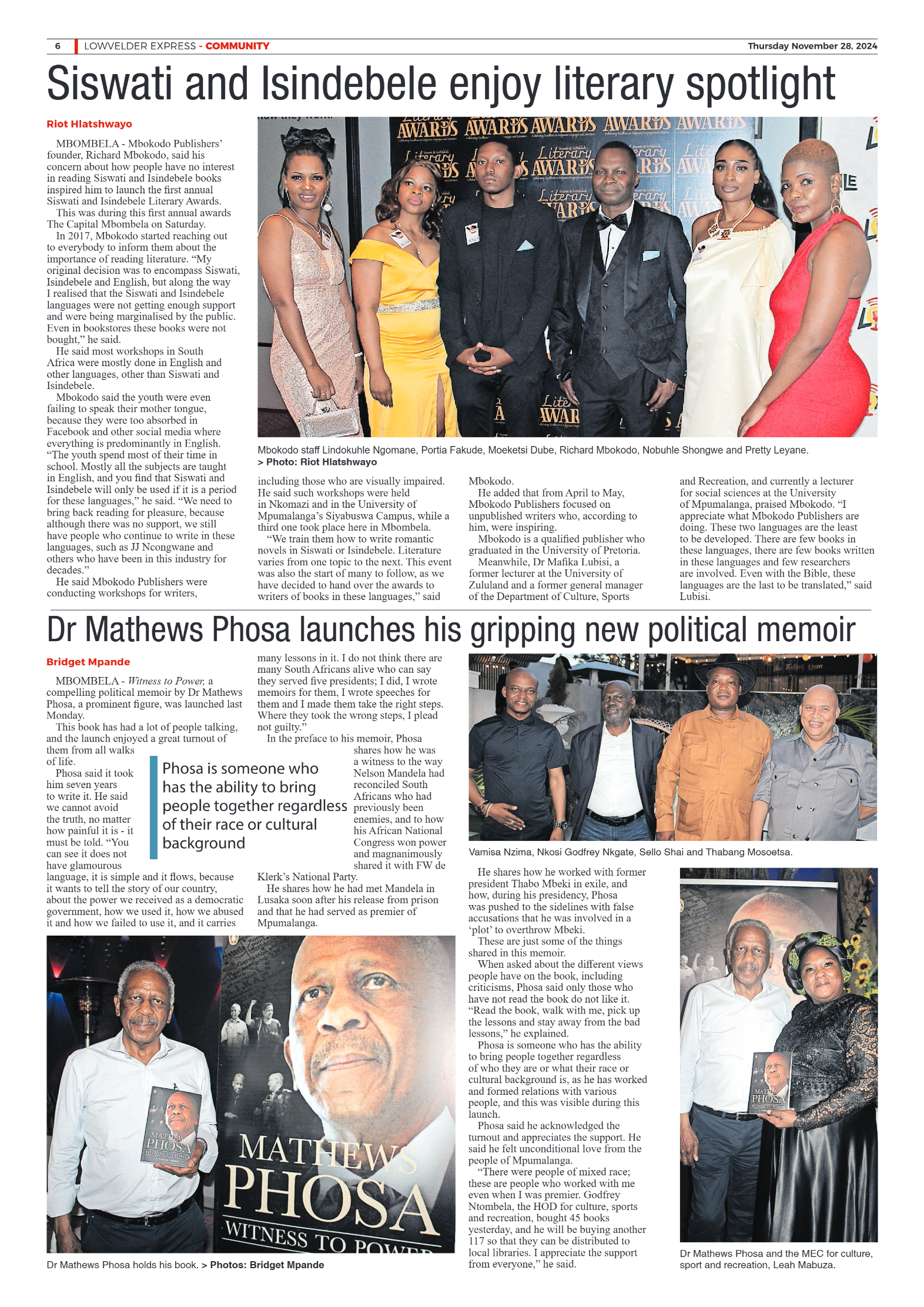 Lowvelder Express 28 November 2024 page 6