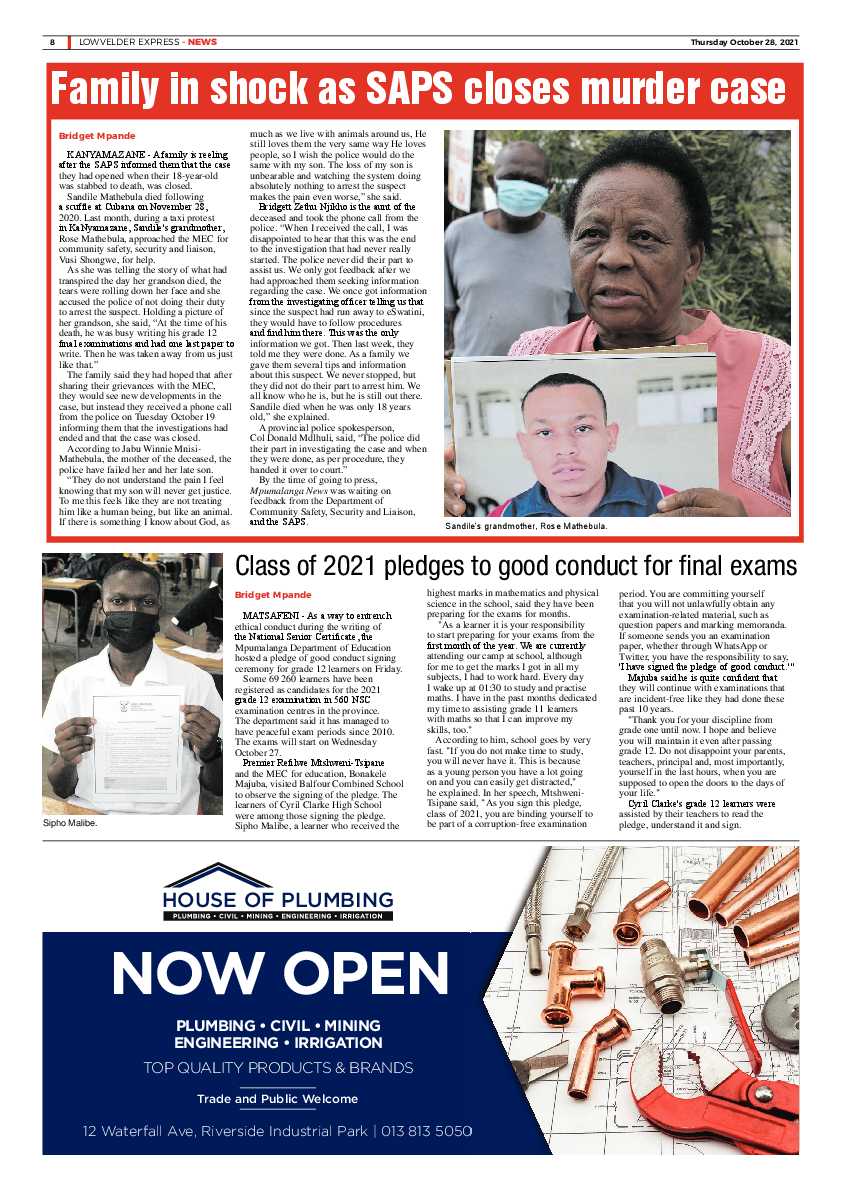 Lowvelder Express 28 October 2021 page 10