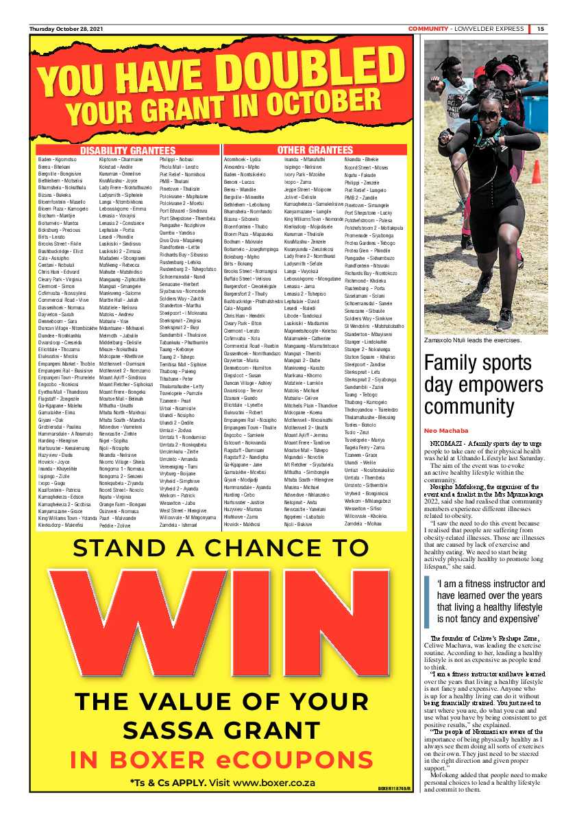Lowvelder Express 28 October 2021 page 17
