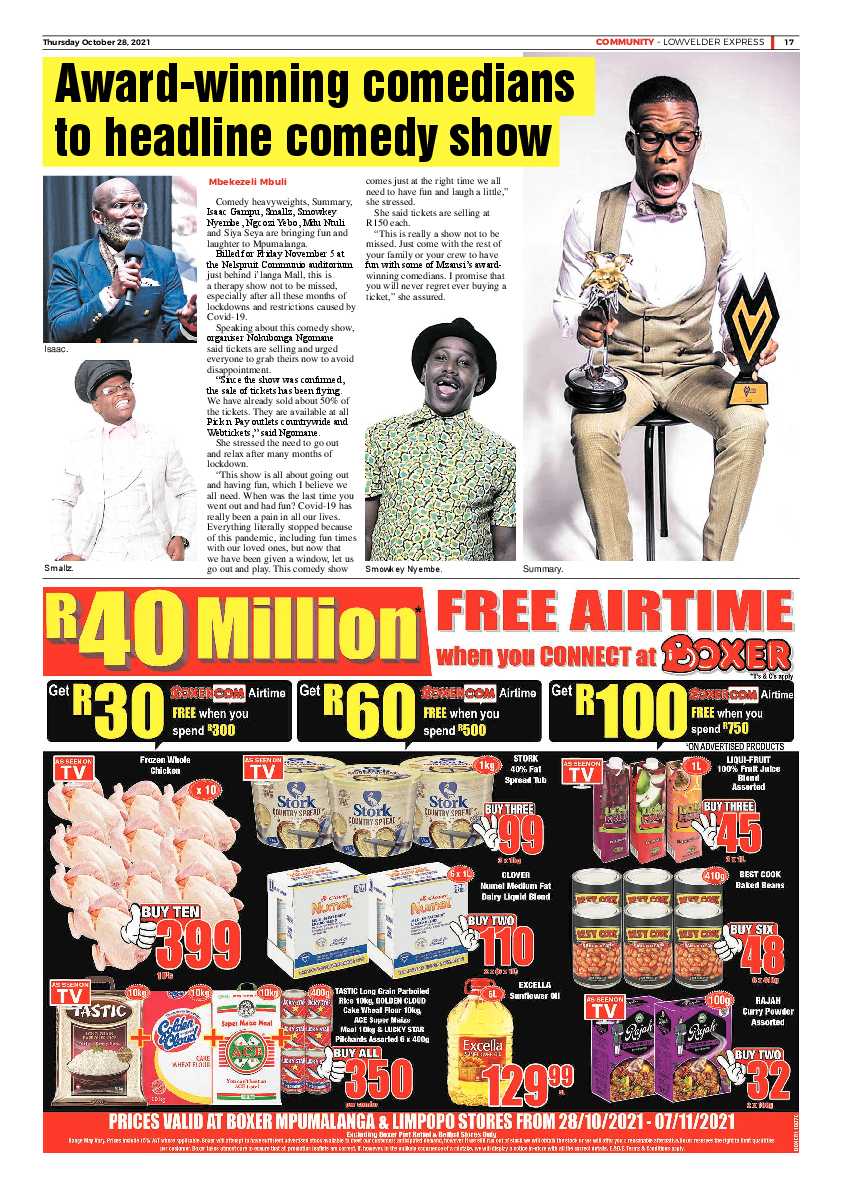 Lowvelder Express 28 October 2021 page 19