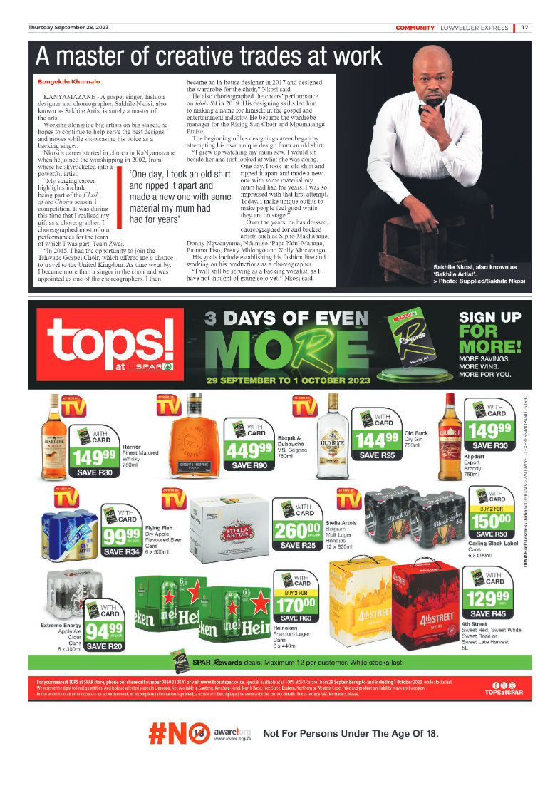 Lowvelder Express 28 September 2023 page 17