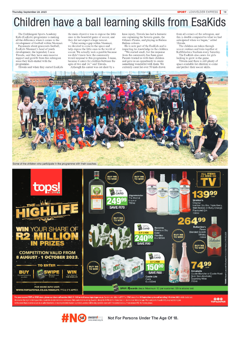 Lowvelder Express 28 September 2023 page 19