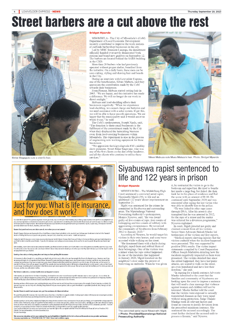 Lowvelder Express 28 September 2023 page 4