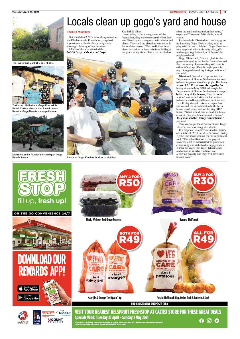Lowvelder Express 29 April 2021 page 11