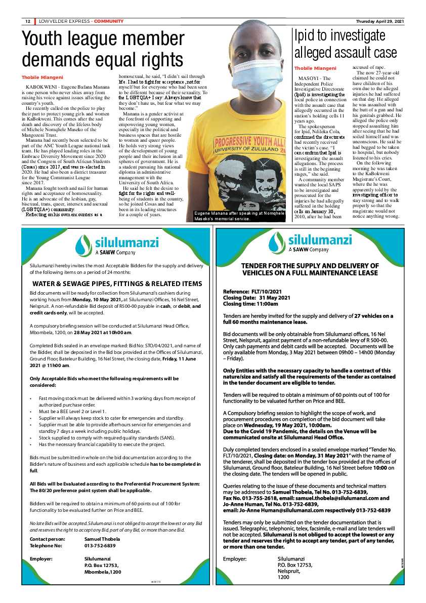 Lowvelder Express 29 April 2021 page 12