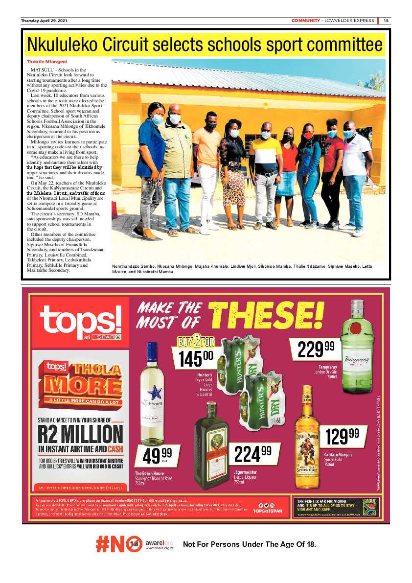 Lowvelder Express 29 April 2021 page 15