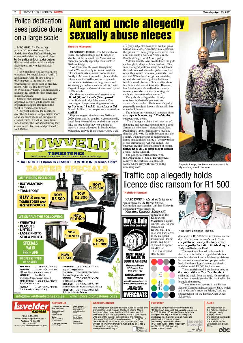 Lowvelder Express 29 April 2021 page 2