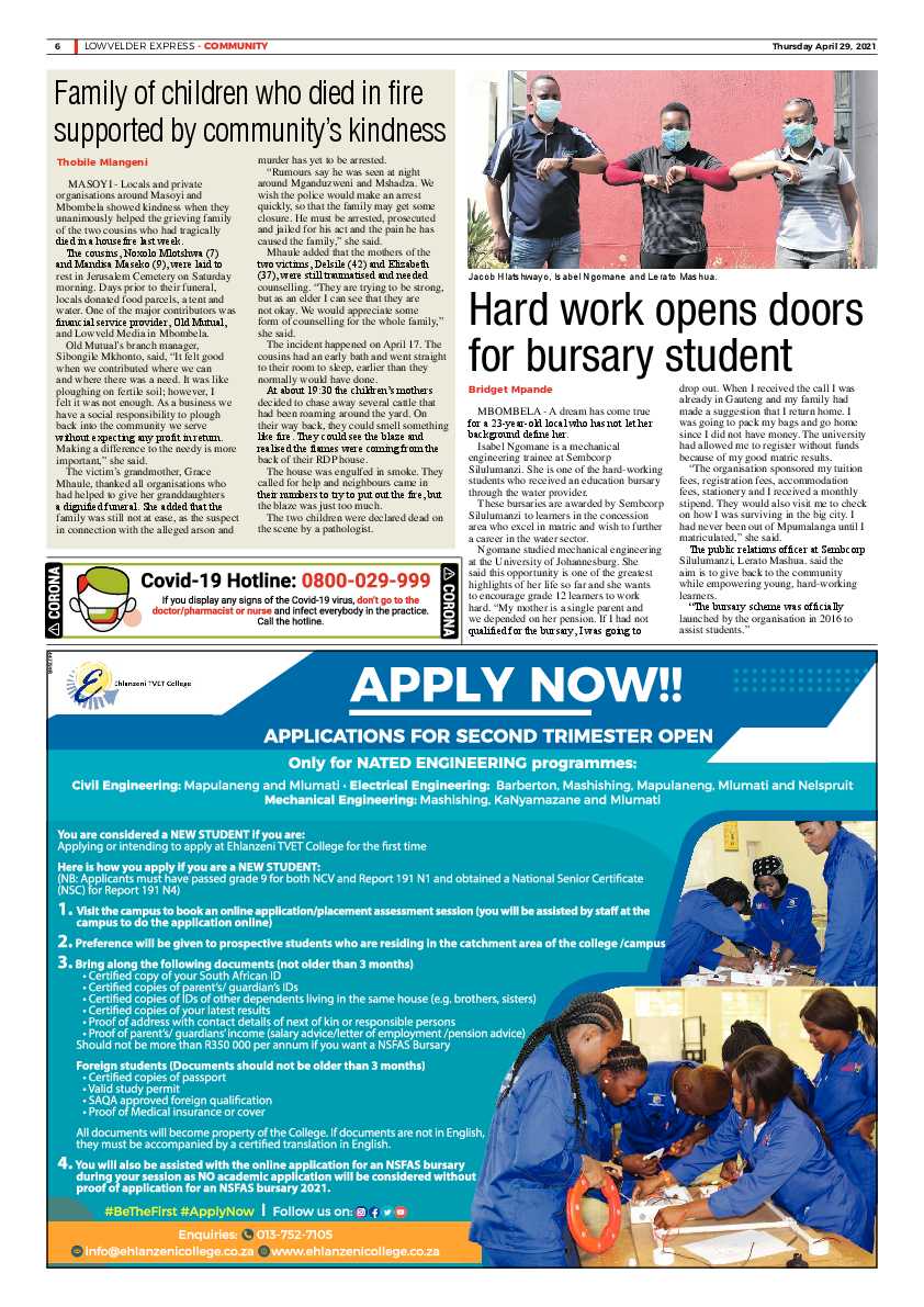 Lowvelder Express 29 April 2021 page 6