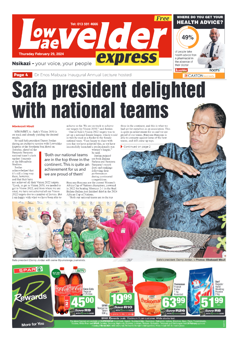 Lowvelder Express 29 February 2024 page 1