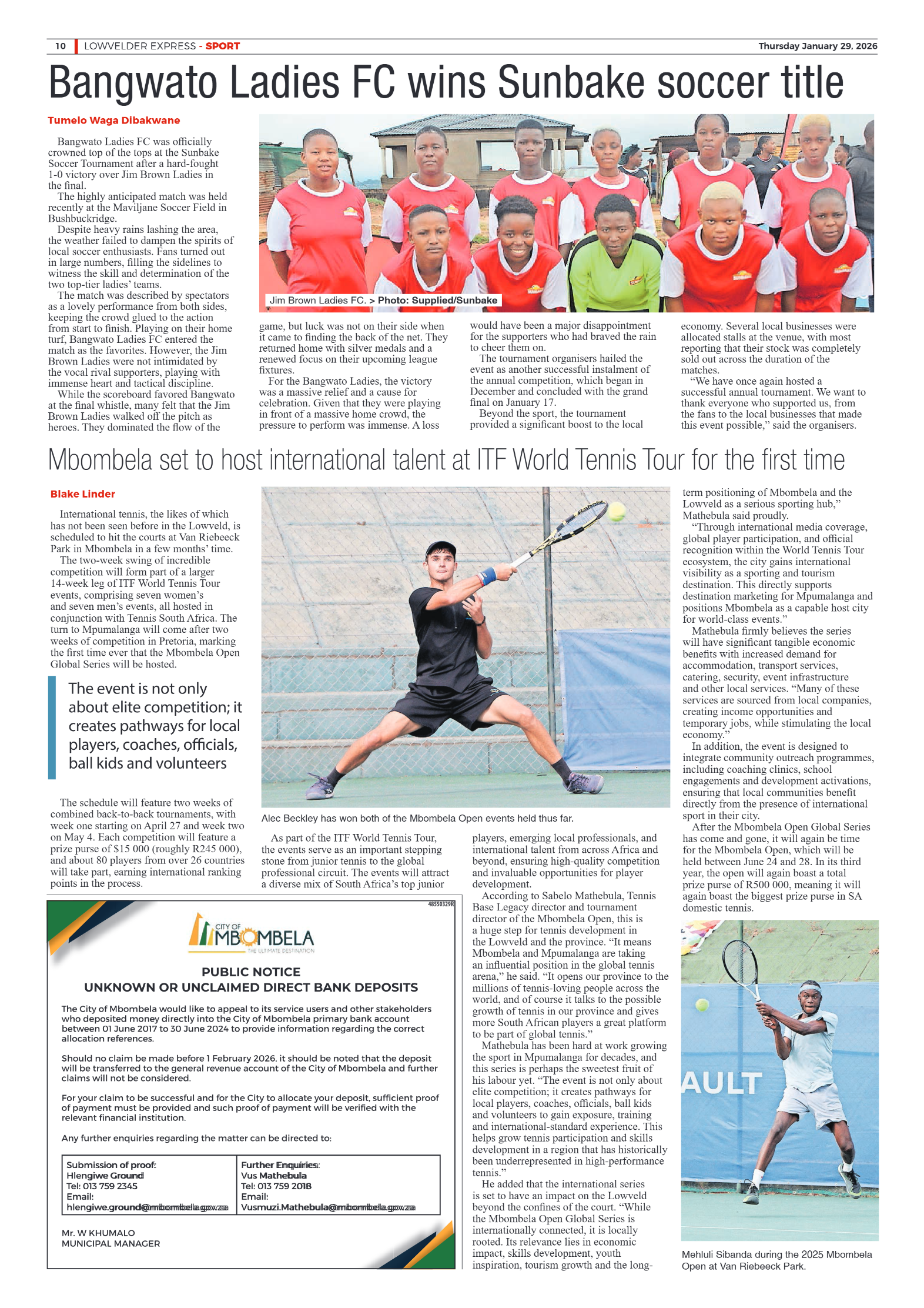 Lowvelder Express 29 January 2025 page 10