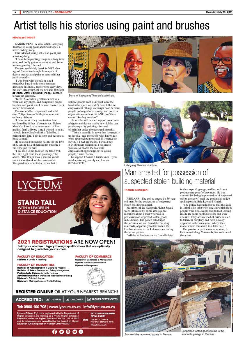 Lowvelder Express 29 July 2021 page 4