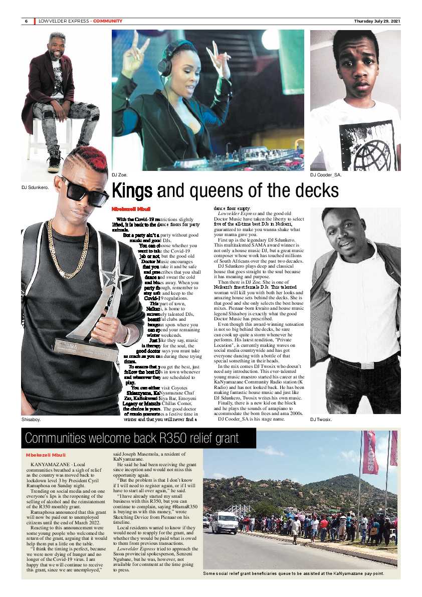 Lowvelder Express 29 July 2021 page 6