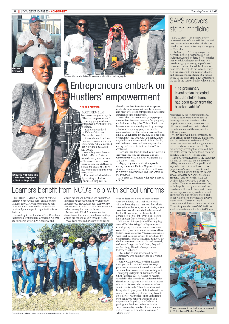 Lowvelder Express 29 June 2023 page 12