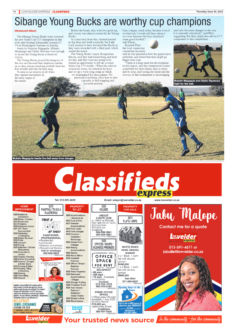 Lowvelder Express 29 June 2023 page 14