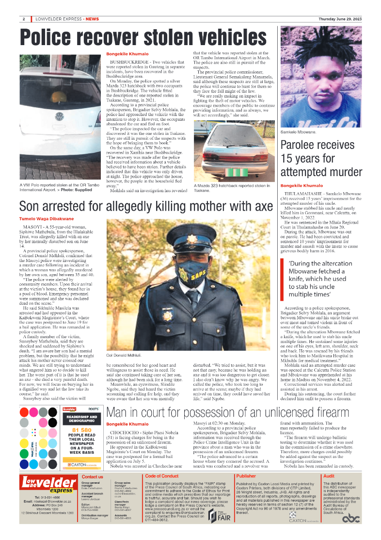 Lowvelder Express 29 June 2023 page 2