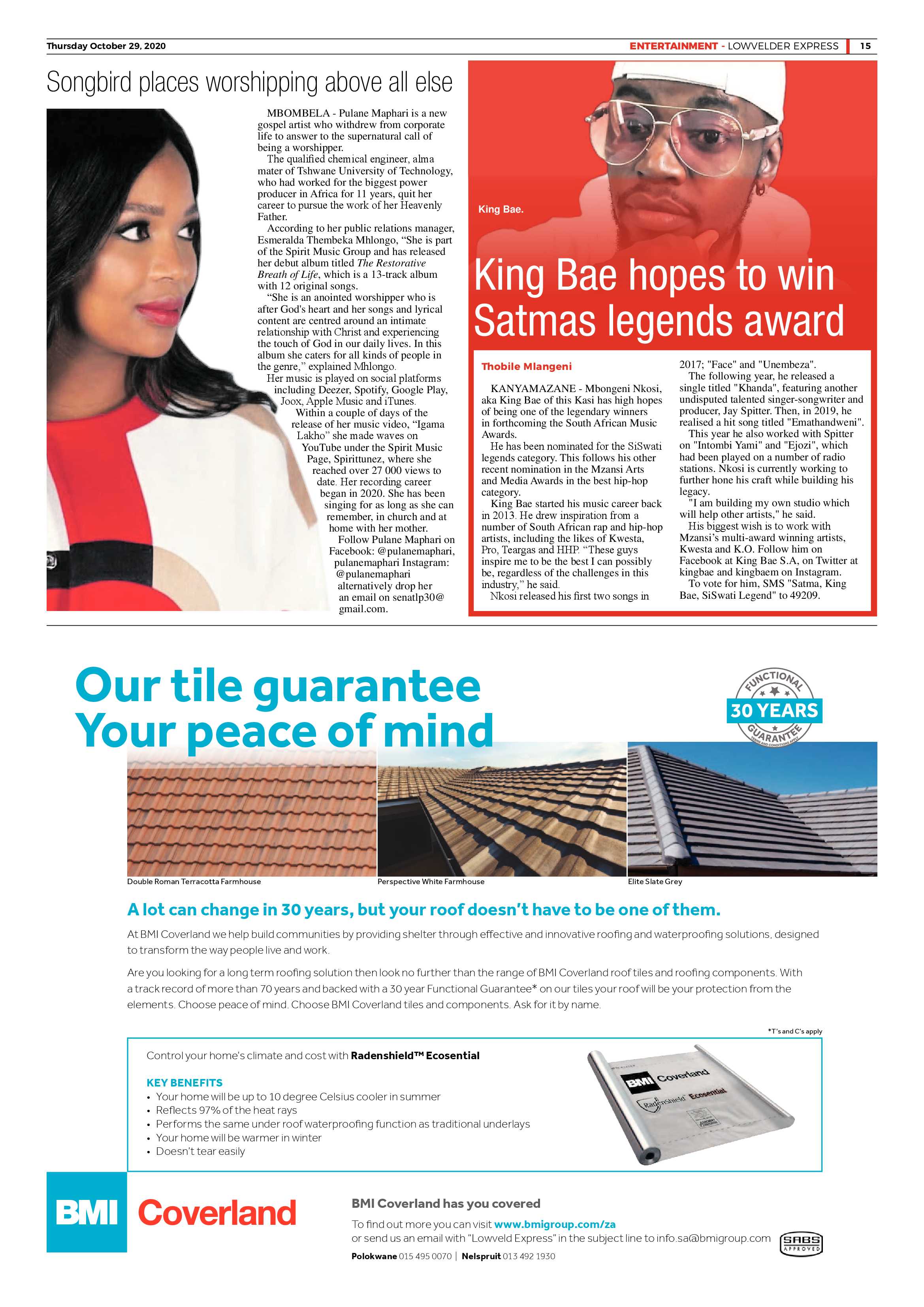 Lowvelder Express 29 October 2020 page 15