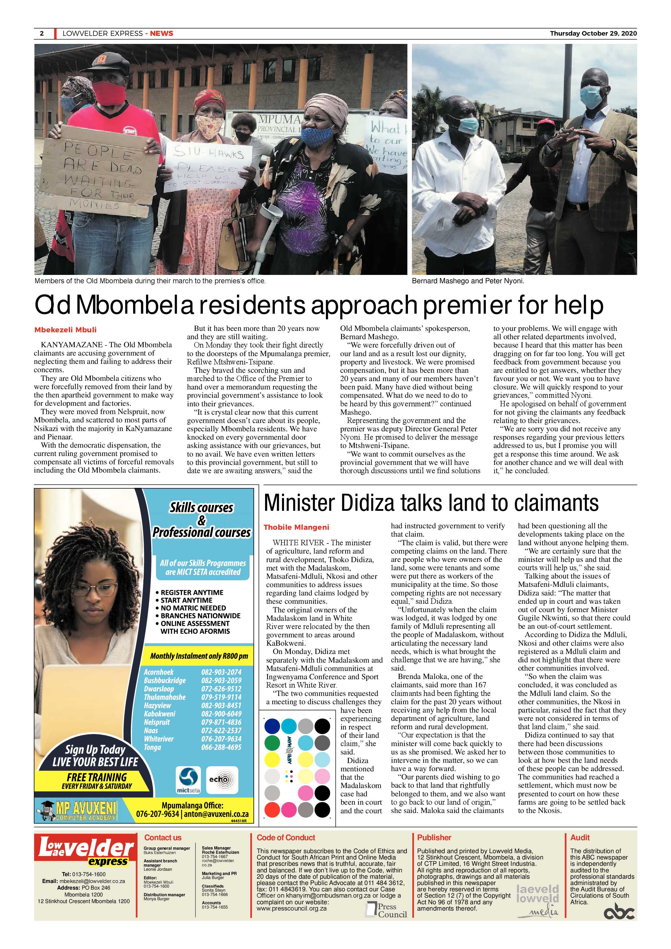 Lowvelder Express 29 October 2020 page 2