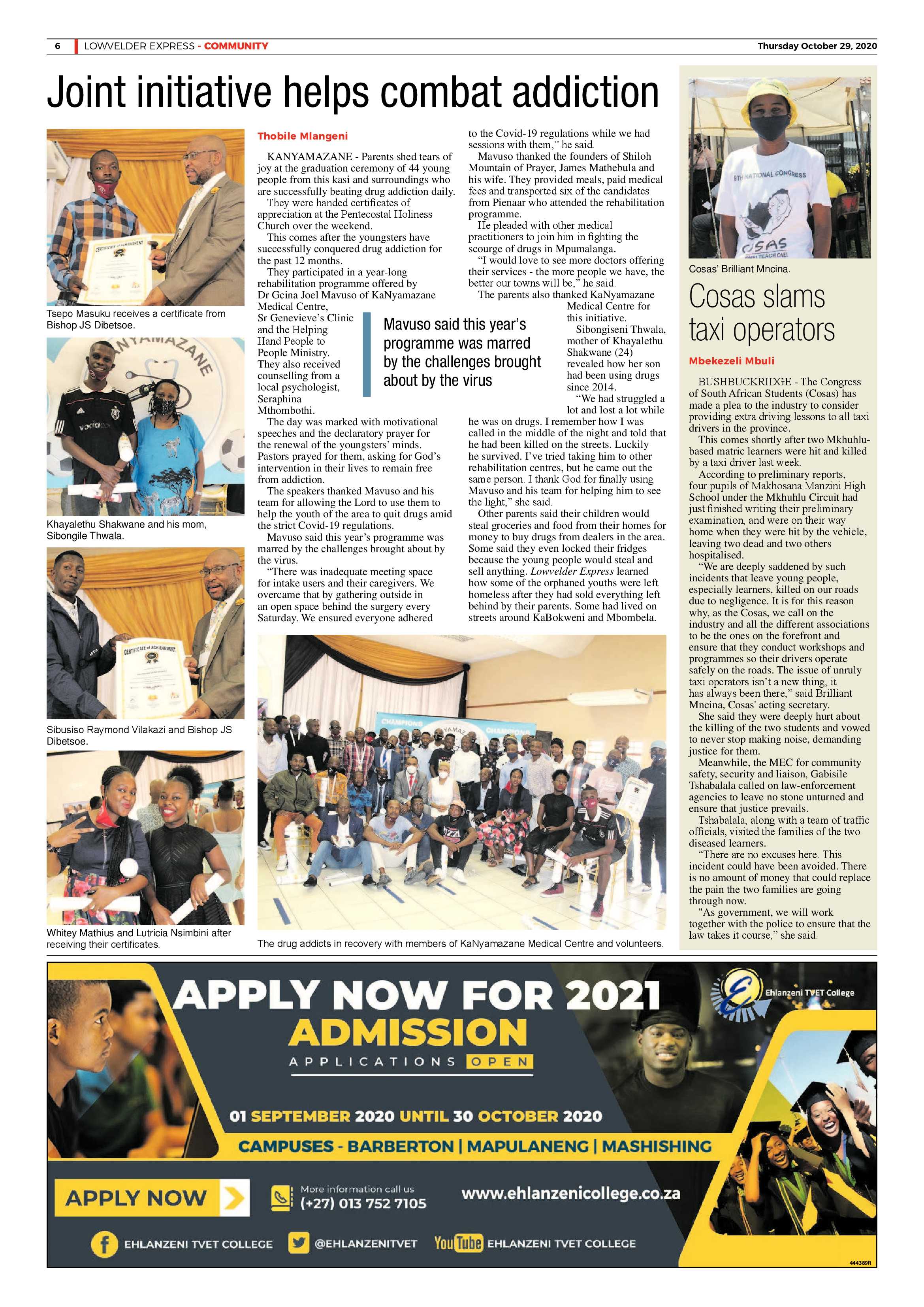 Lowvelder Express 29 October 2020 page 6