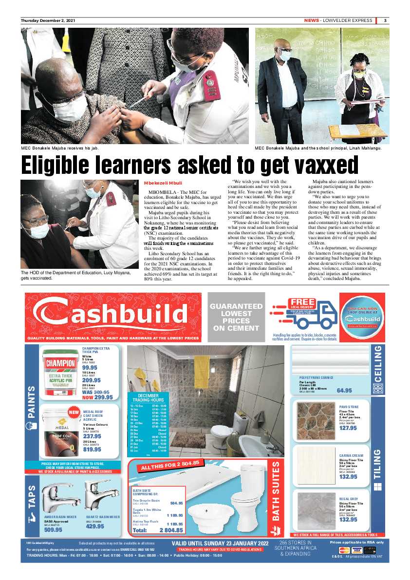 Lowvelder Express 2 December 2021 page 3