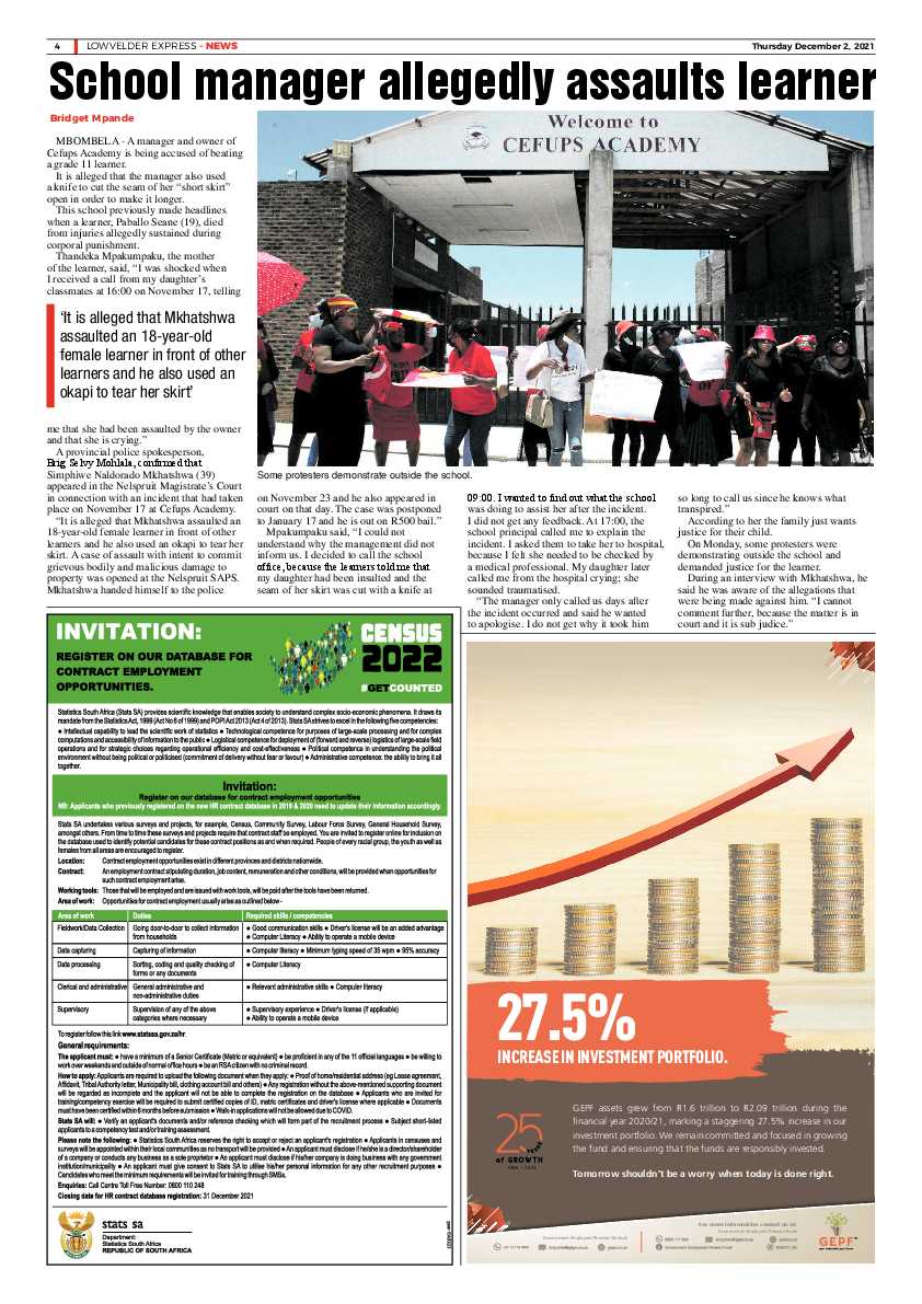 Lowvelder Express 2 December 2021 page 4