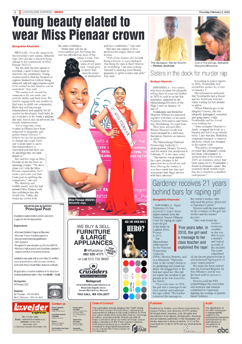 Lowvelder Express 2 February 2023 page 2