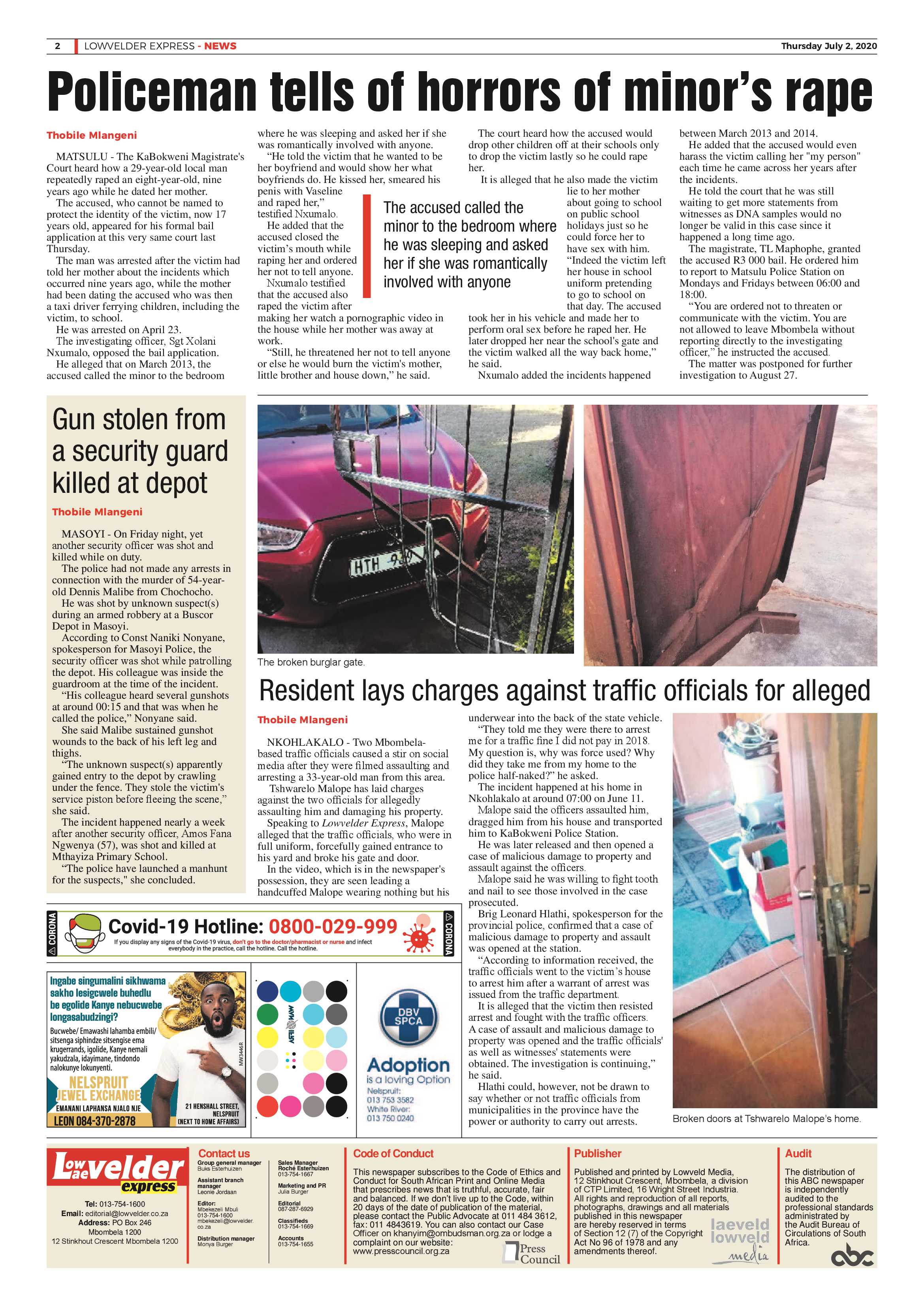Lowvelder Express 2 July 2020 page 2