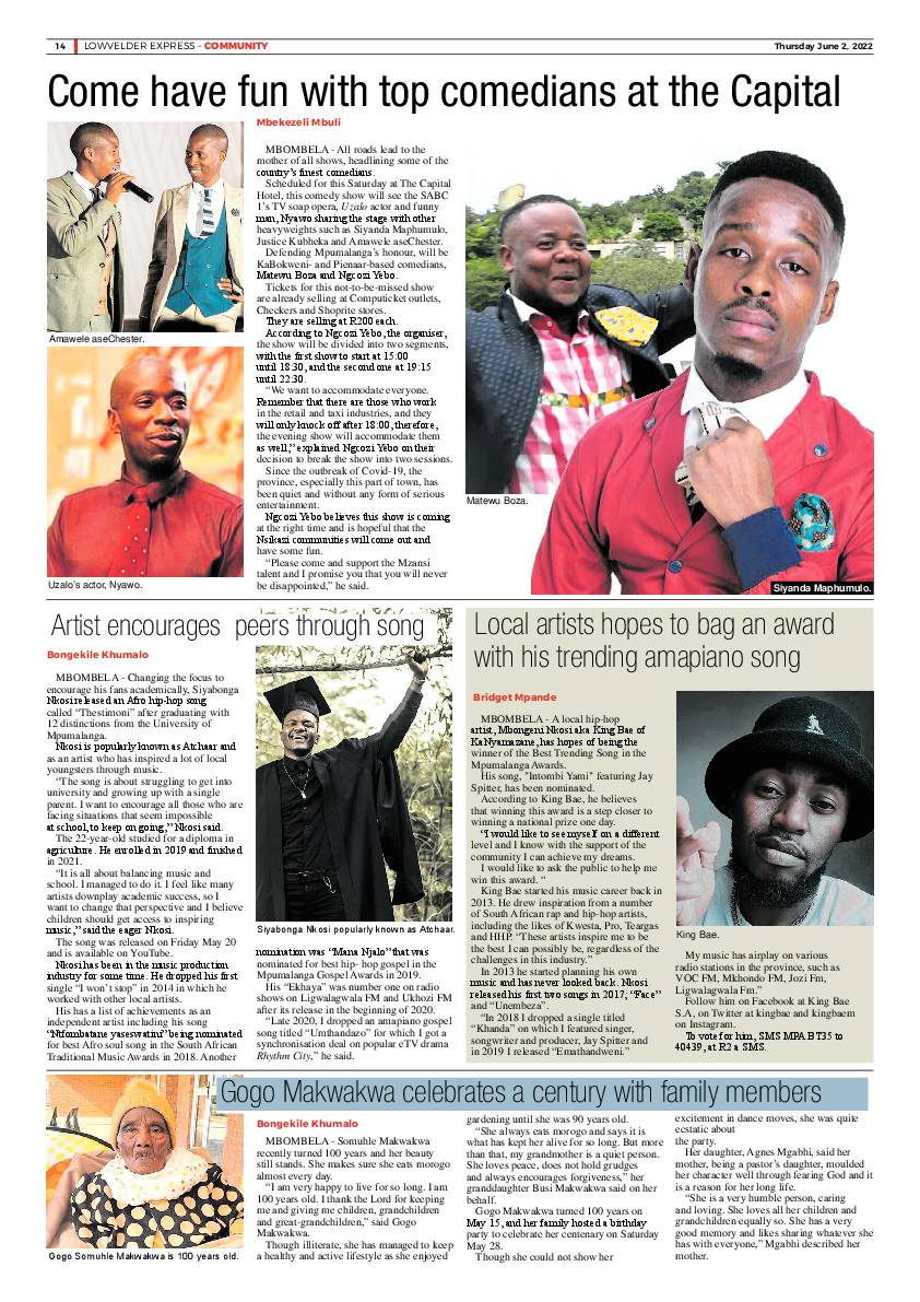 Lowvelder Express 2 June 2022 page 14
