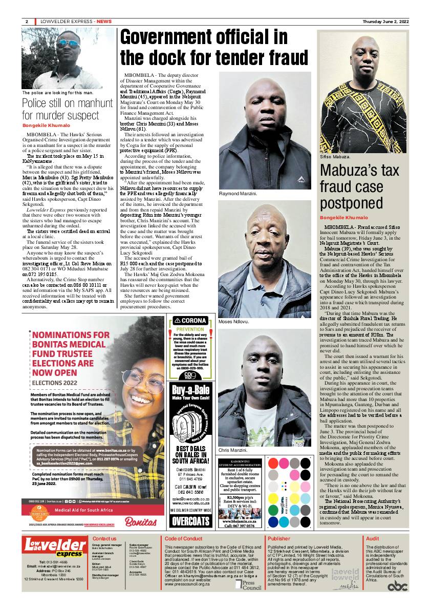 Lowvelder Express 2 June 2022 page 2
