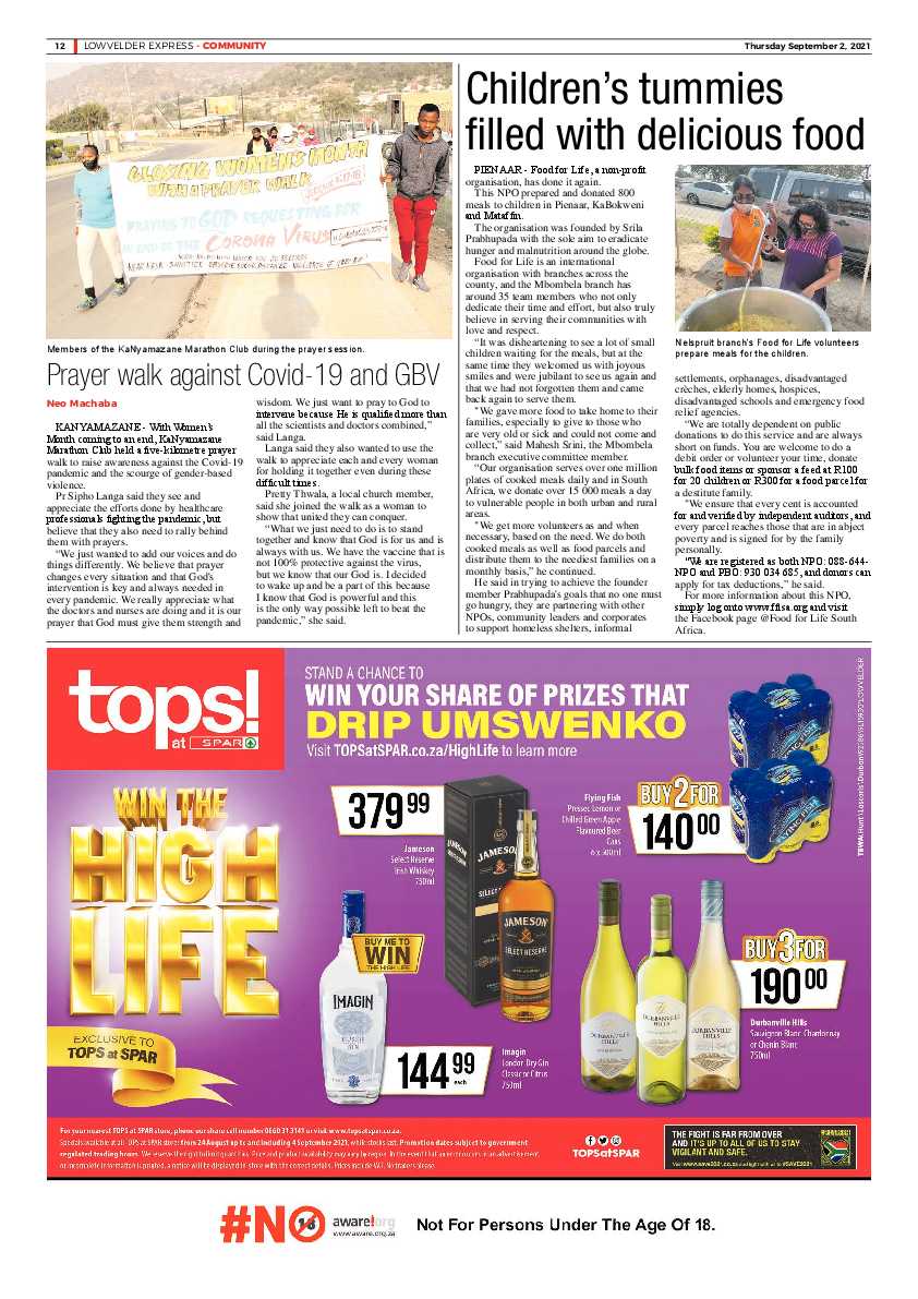 Lowvelder Express 2 September 2021 page 12