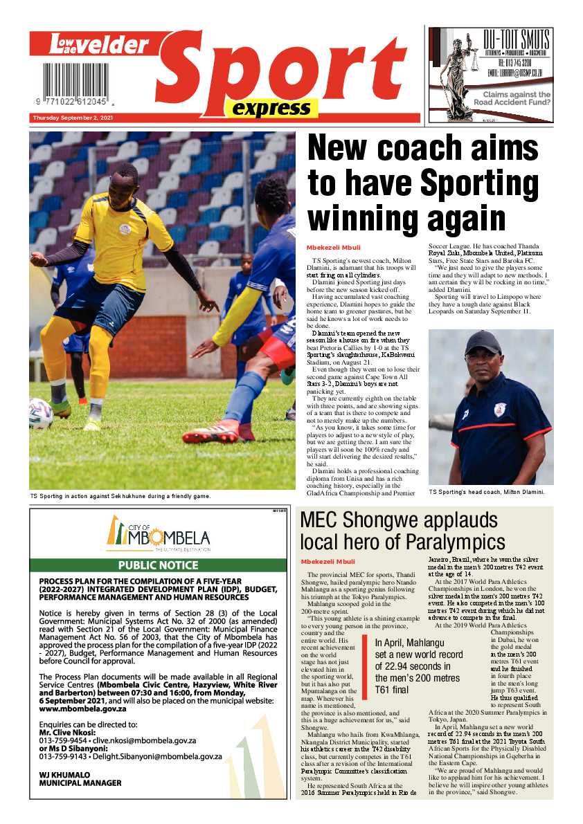 Lowvelder Express 2 September 2021 page 16