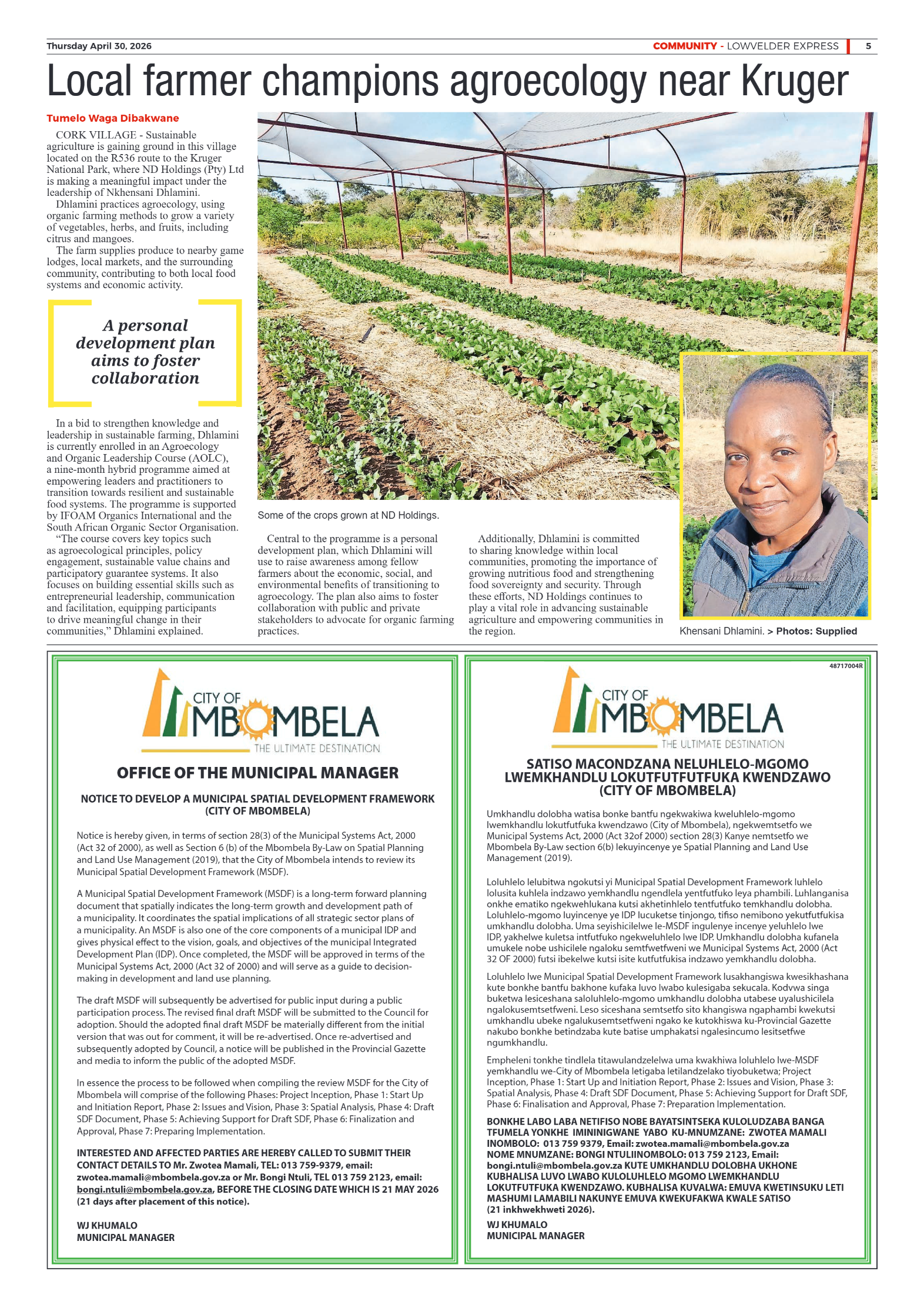 Lowvelder Express 30 April 2026 page 5