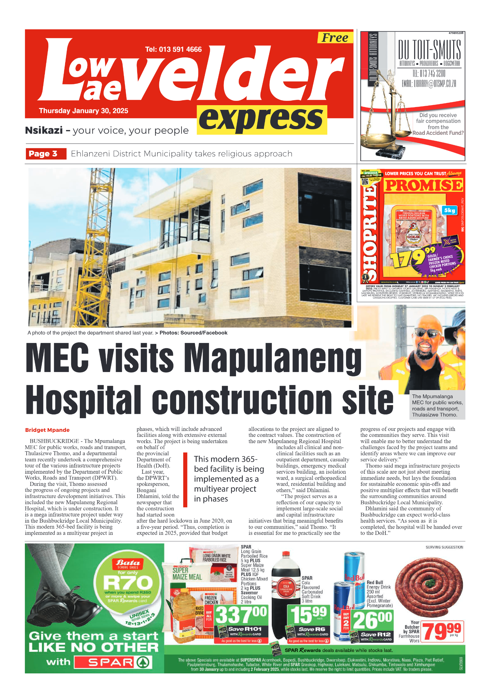 Lowvelder Express 30 January 2025 page 1